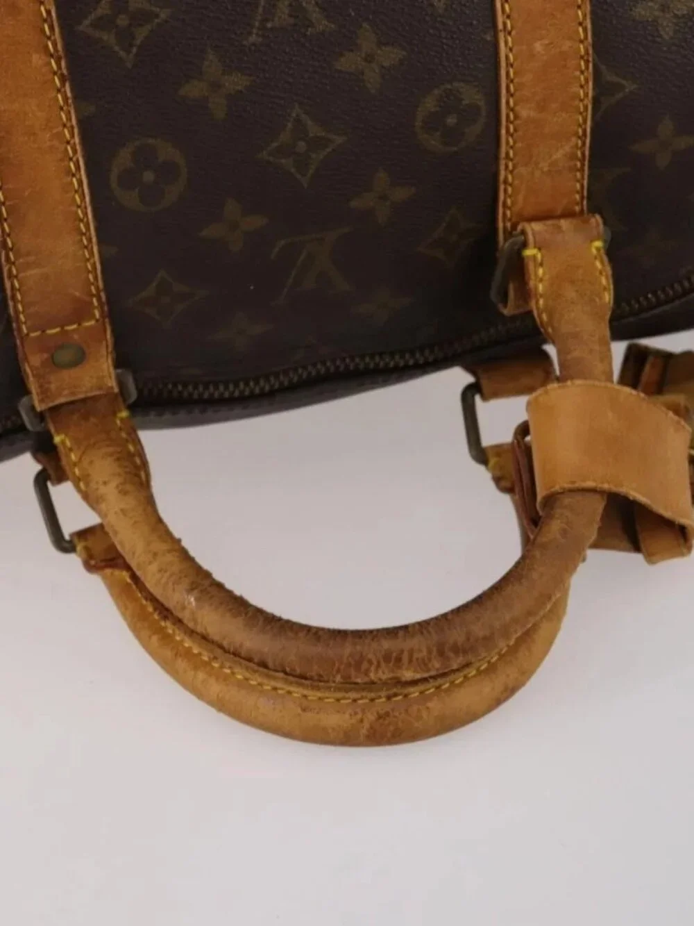 LOUIS VUITTON Monogram Keepall Bandouliere 55 Boston Bag M41414 LV Auth 185696
